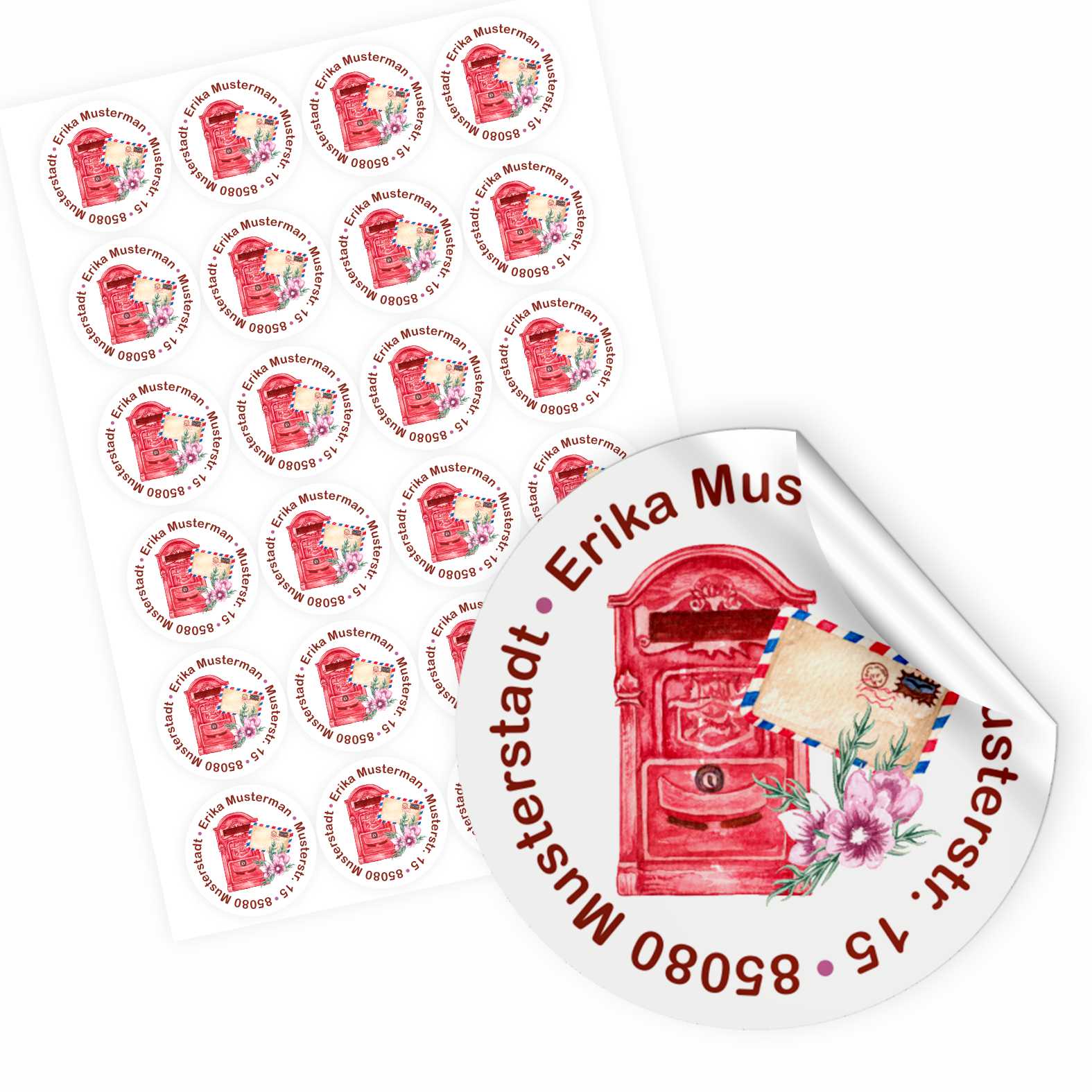 FOTOFOL Individuelle Adressaufkleber mit vielen Motiven & Farben | Kleine Adressaufkleber & Adressetiketten selbst gestalten | Adressetiketten/Adressaufkleber in höchster Qualität | Ideal für das Versenden Ihrer Briefe oder Pakete