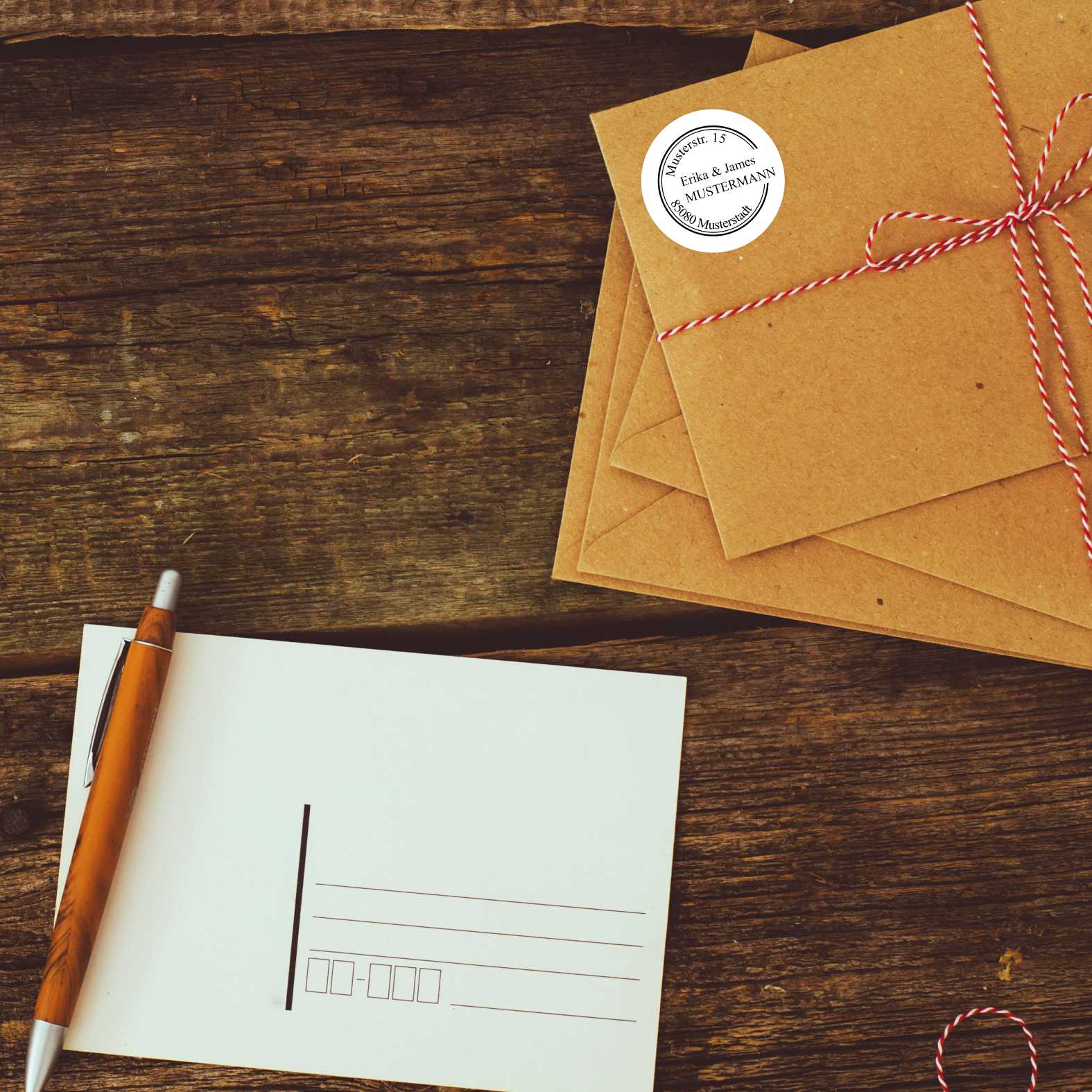 Personalisierte Adressaufkleber - 24 Stück mit Name und Adresse - Stempel - FOTOFOL