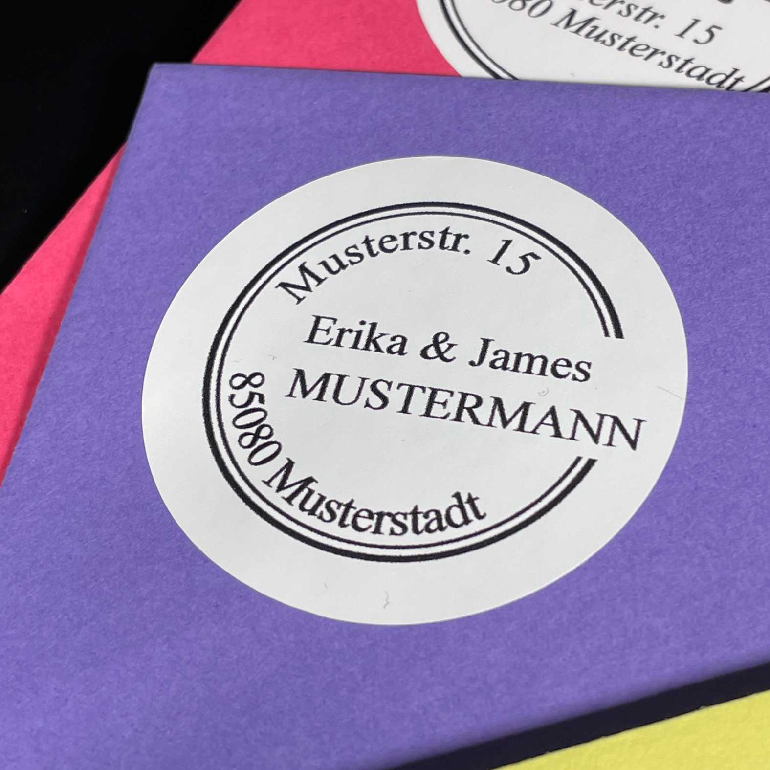 Personalisierte Adressaufkleber - 24 Stück mit Name und Adresse - Stempel - FOTOFOL