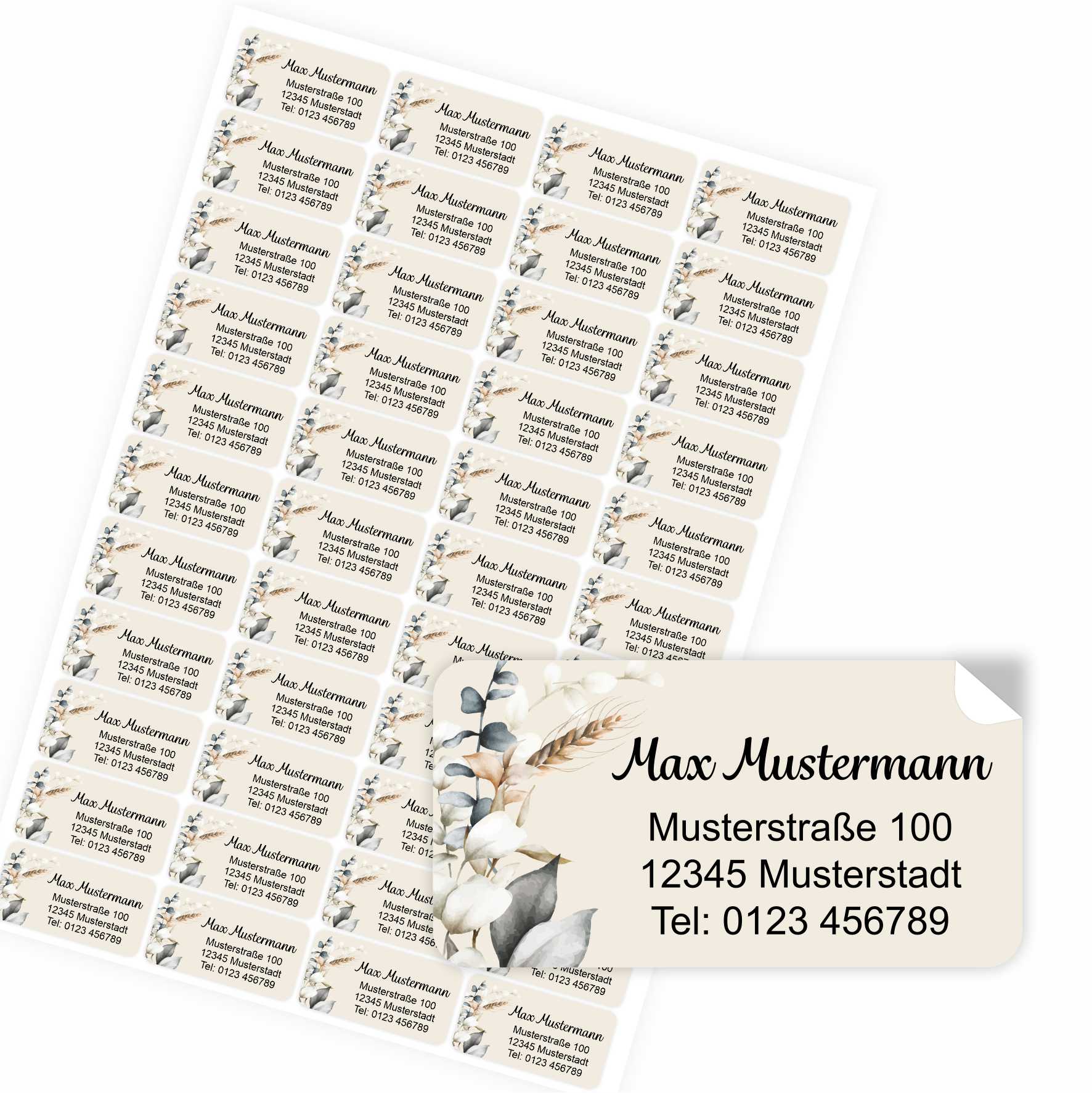 FOTOFOL Individuelle Adressaufkleber mit vielen Motiven & Farben | Kleine Adressaufkleber & Adressetiketten selbst gestalten | Adressetiketten/Adressaufkleber in höchster Qualität | Ideal für das Versenden Ihrer Briefe oder Pakete