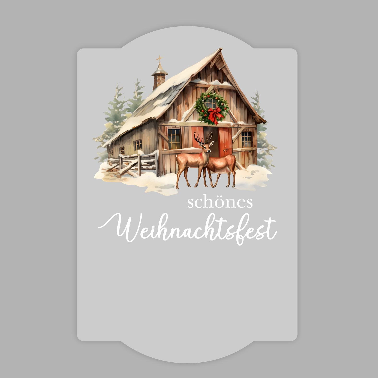 FOTOFOL - Weihnachten Flaschenetiketten personalisiert mit Wunschtext - transparente Aufkleber für Geschenk - weihnachtliche Flaschen Aufkleber