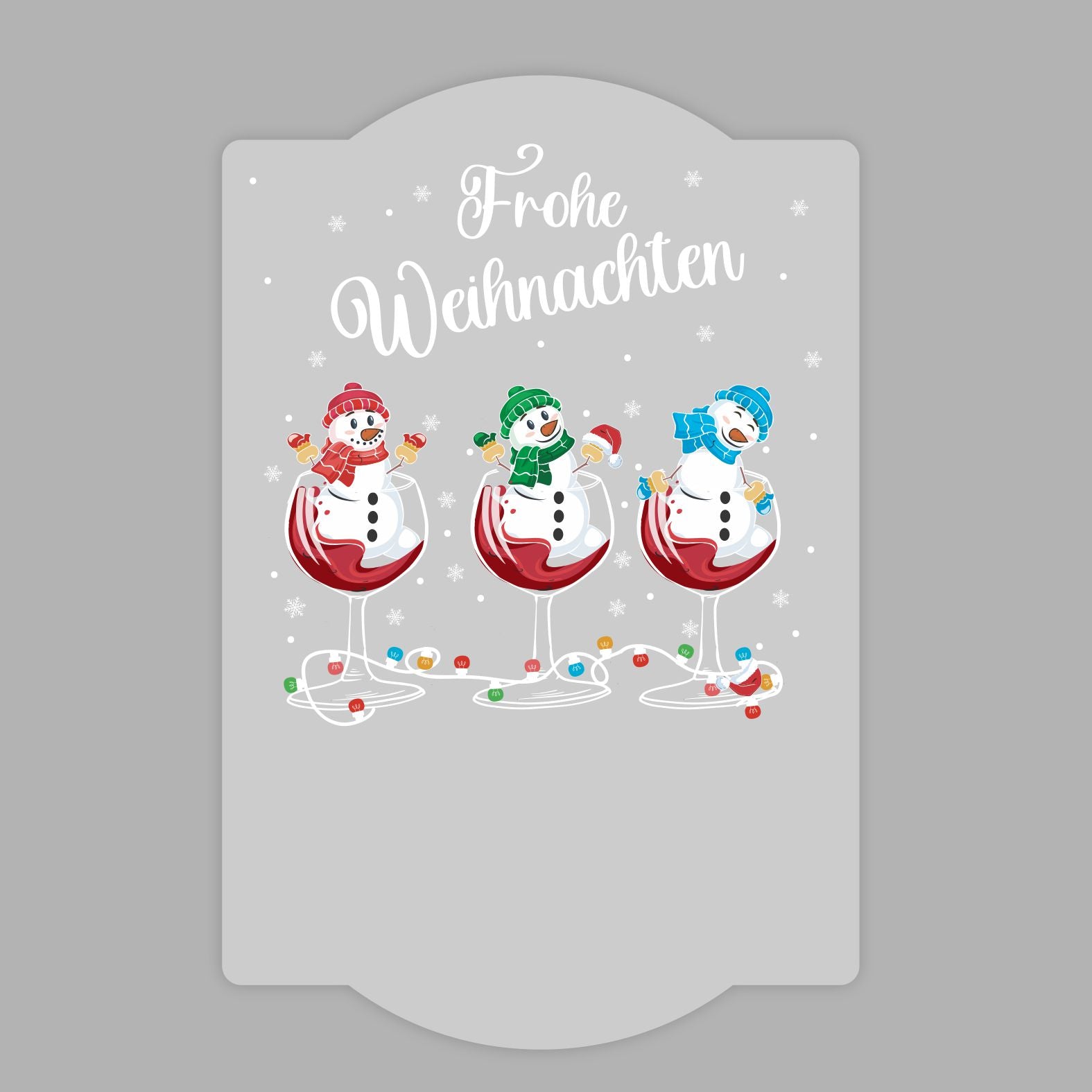 FOTOFOL - Weihnachten Flaschenetiketten personalisiert mit Wunschtext - transparente Aufkleber für Geschenk - weihnachtliche Flaschen Aufkleber