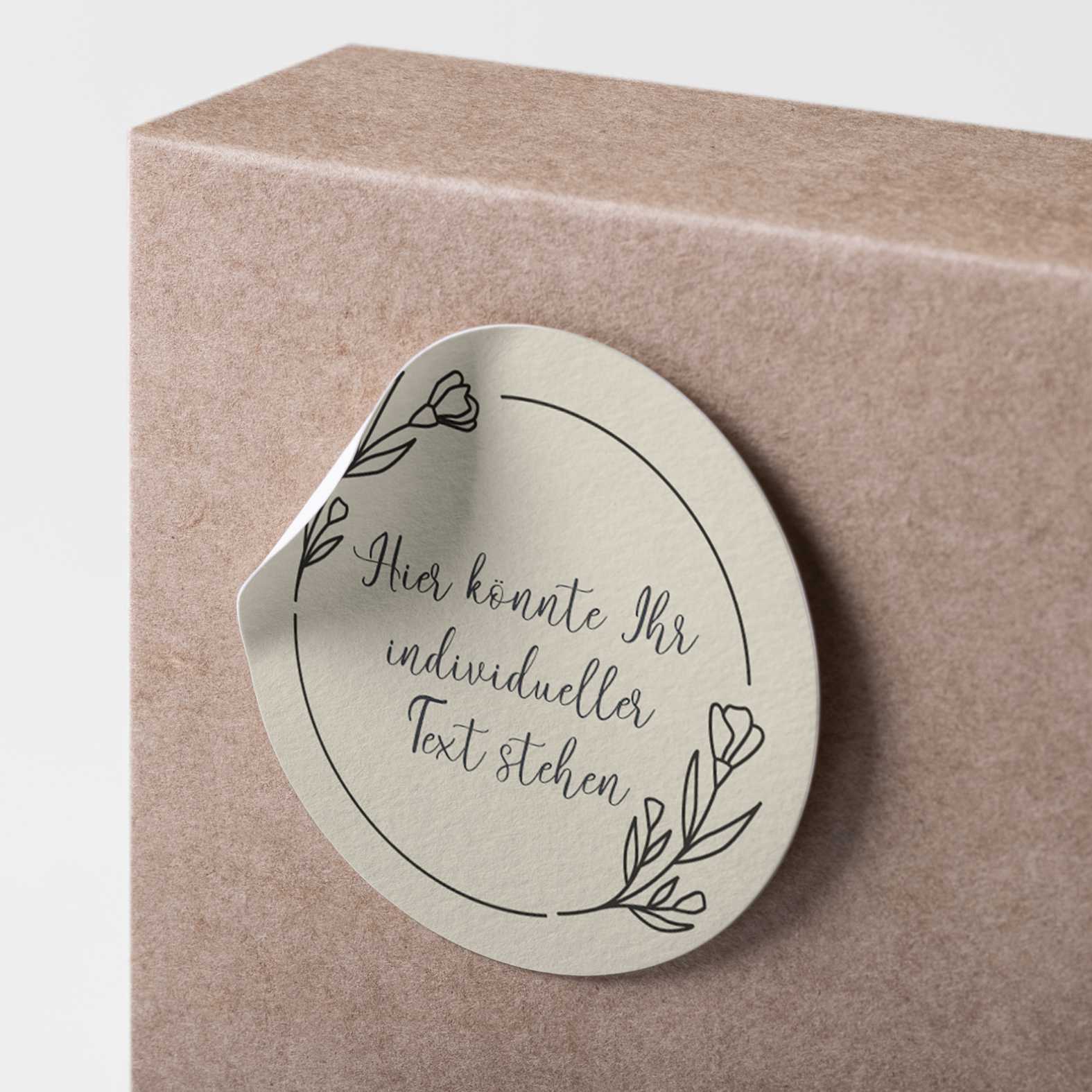 Personalisierte Aufkleber "Vintage "- 24 Stück - 4,5cm - FOTOFOL