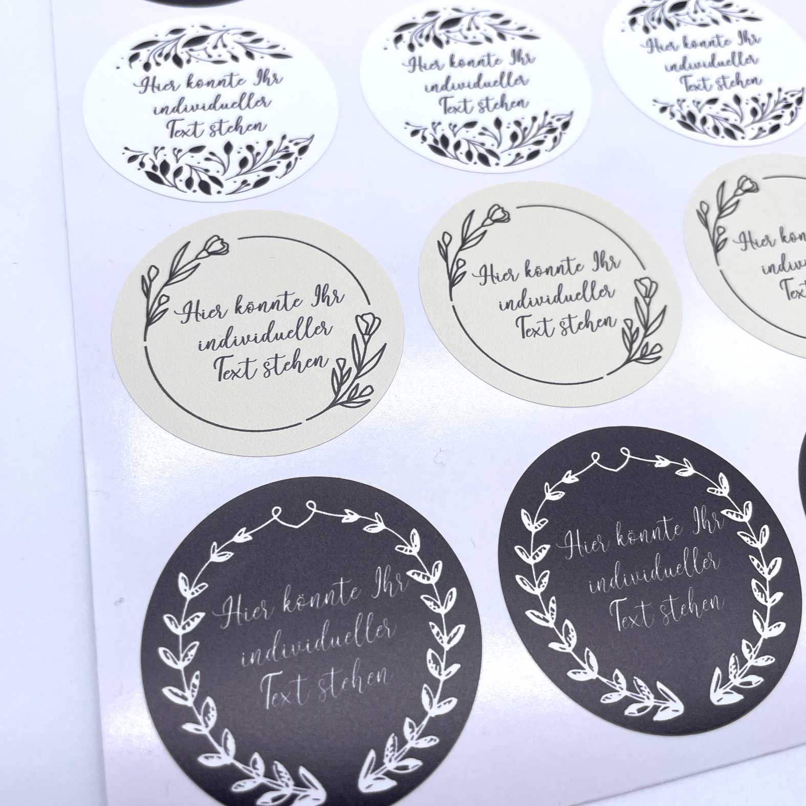 Personalisierte Aufkleber "Vintage "- 24 Stück - 4,5cm - FOTOFOL