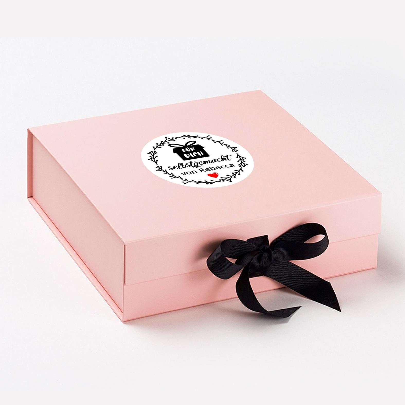 Selbstgemacht by Wunschname Aufkleber - 4,5 cm Runde Personalisierte Verkäuferetiketten - FOTOFOL