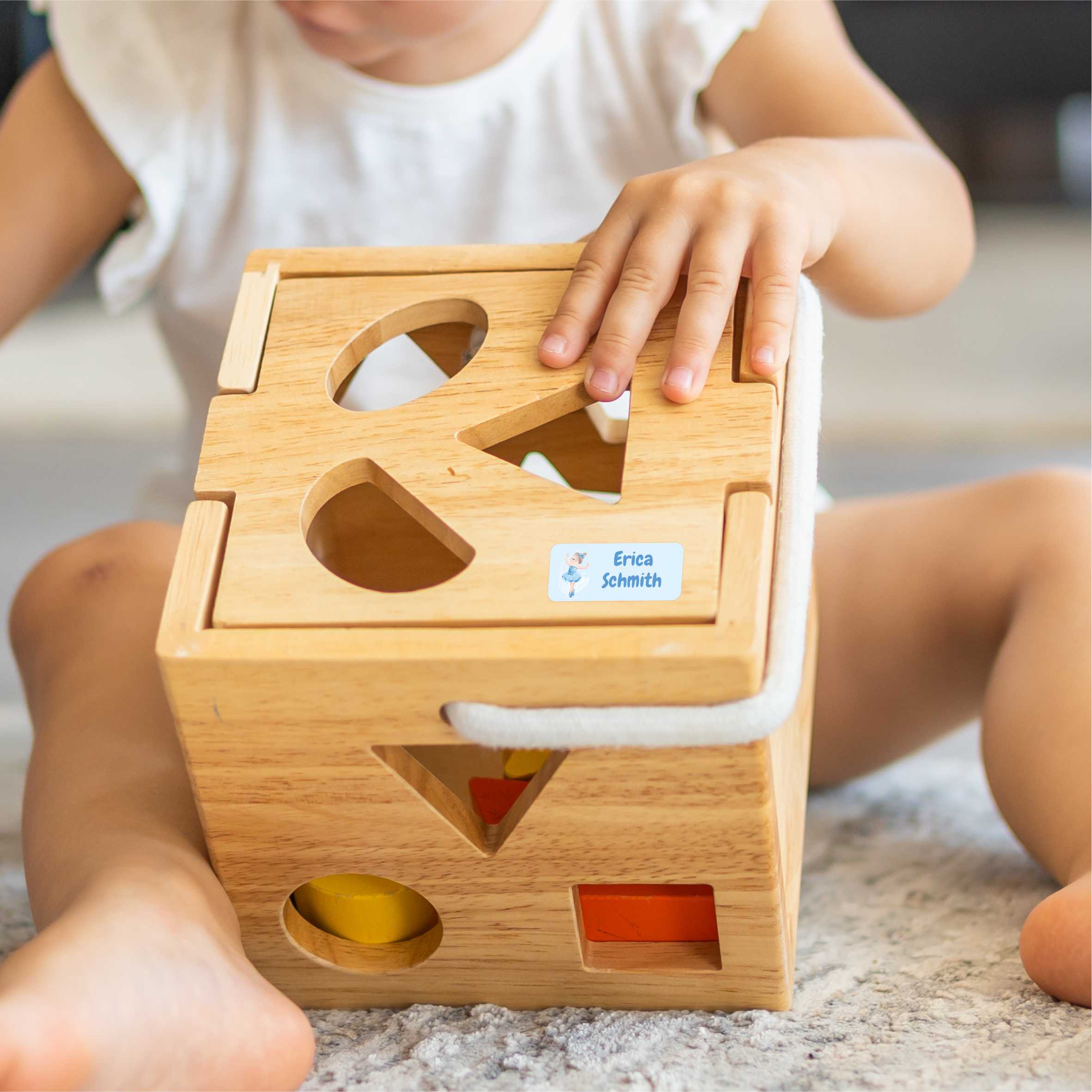 Namensaufkleber Set - personalisiert mit Wunschname für Stifte und alle Schulsachen - Ballerinen - FOTOFOL