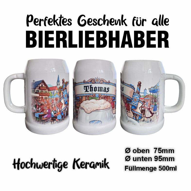Bierkrug personalisiert mit Namen