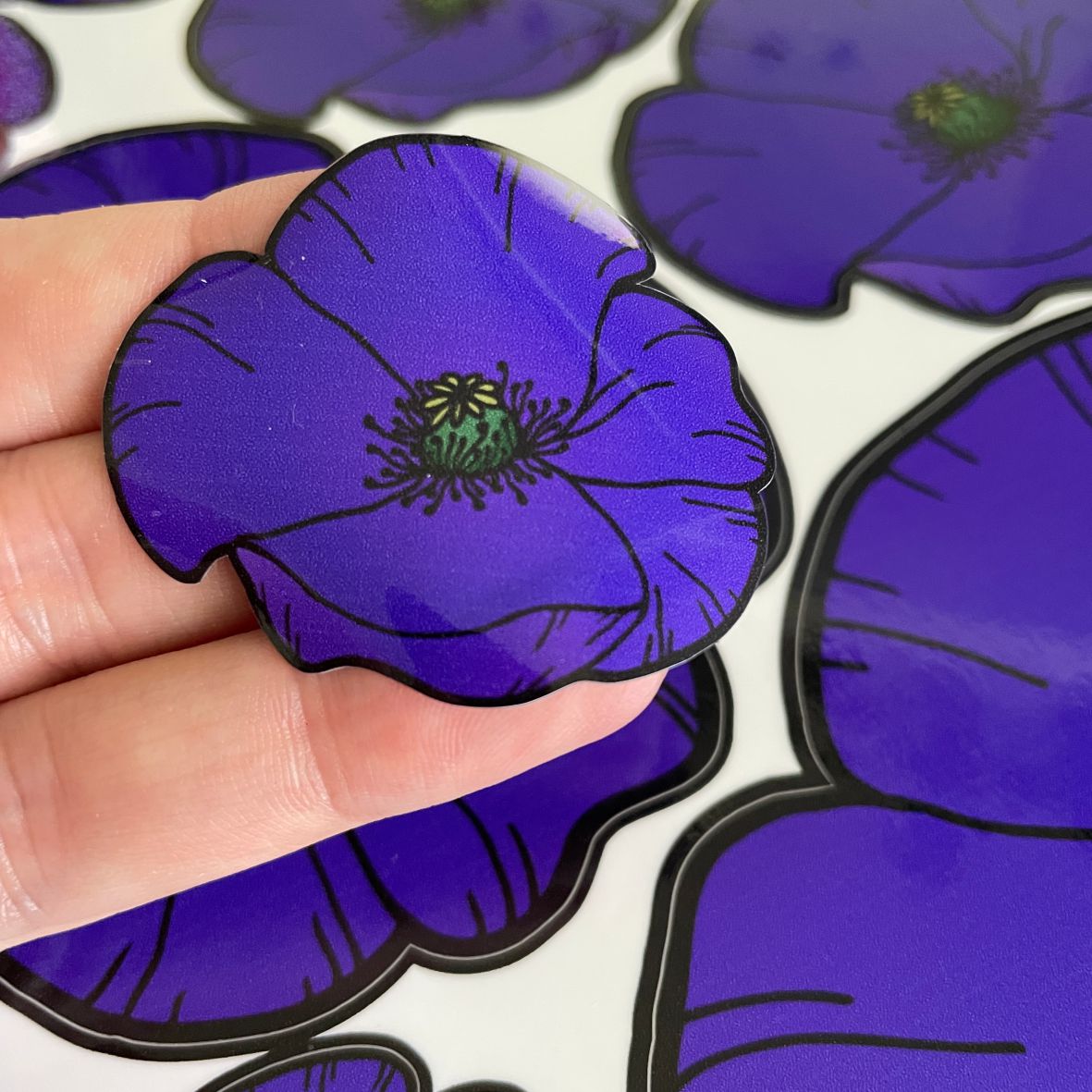 Mohnblumen Aufkleber Set - FOTOFOL