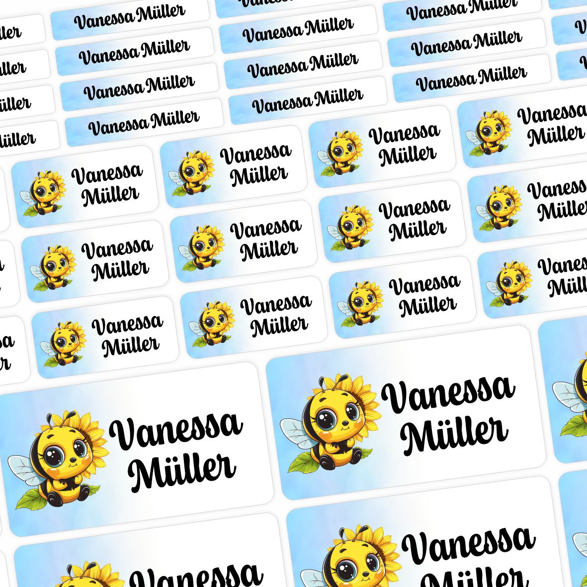 Namensaufkleber - personalisierte Aufkleber mit Wunschname für Stifte und alle Schulsachen - FOTOFOL