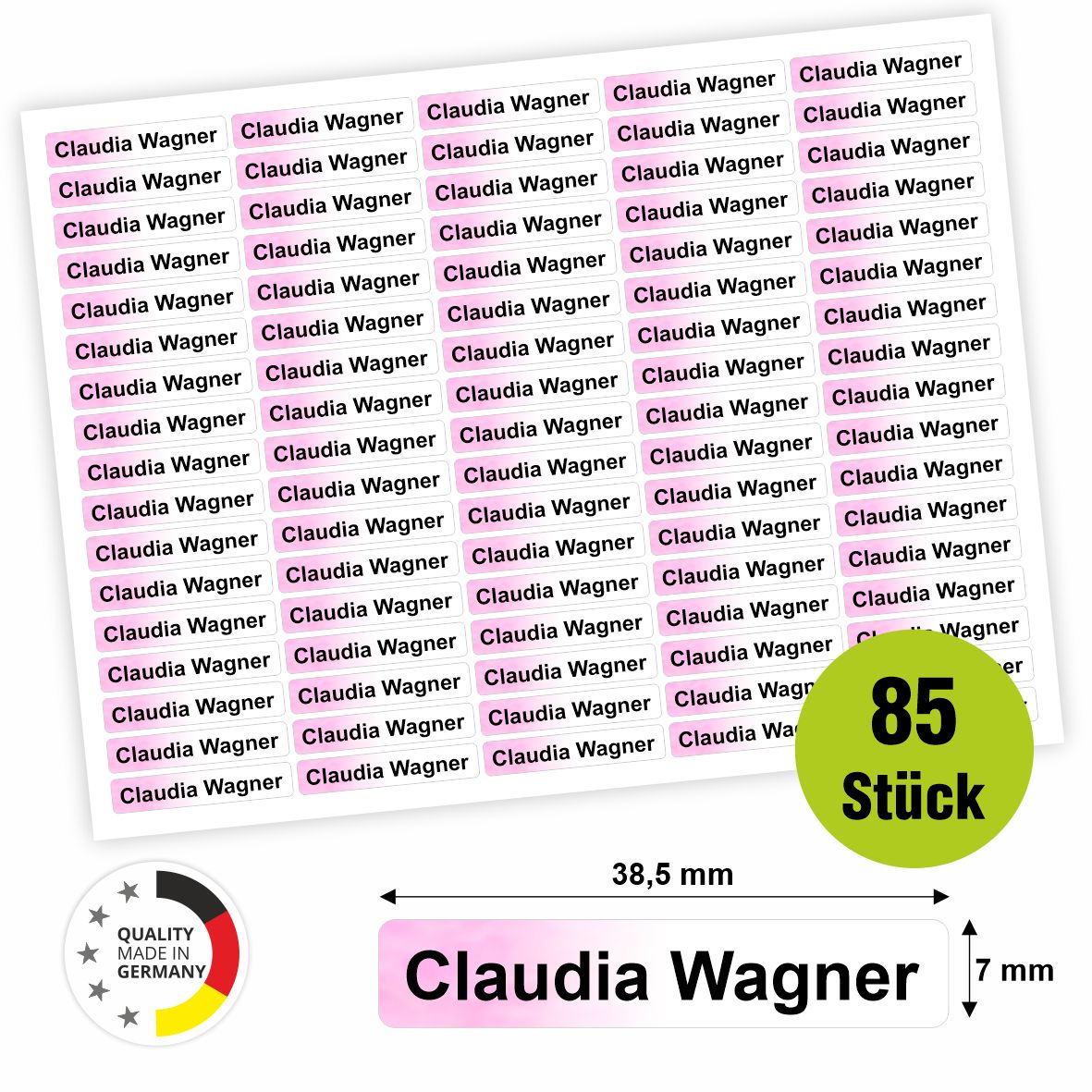 Namensaufkleber - personalisierte Aufkleber mit Wunschname für Stifte und alle Schulsachen - FOTOFOL