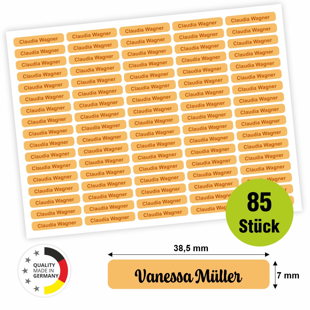 Namensaufkleber - personalisierte Aufkleber mit Wunschname für Stifte und alle Schulsachen - FOTOFOL