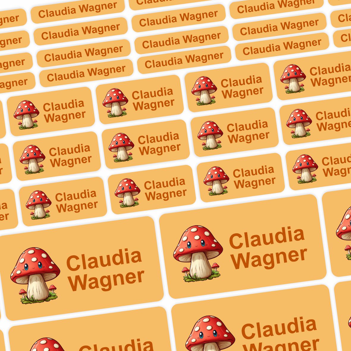 Namensaufkleber - personalisierte Aufkleber mit Wunschname für Stifte und alle Schulsachen - FOTOFOL