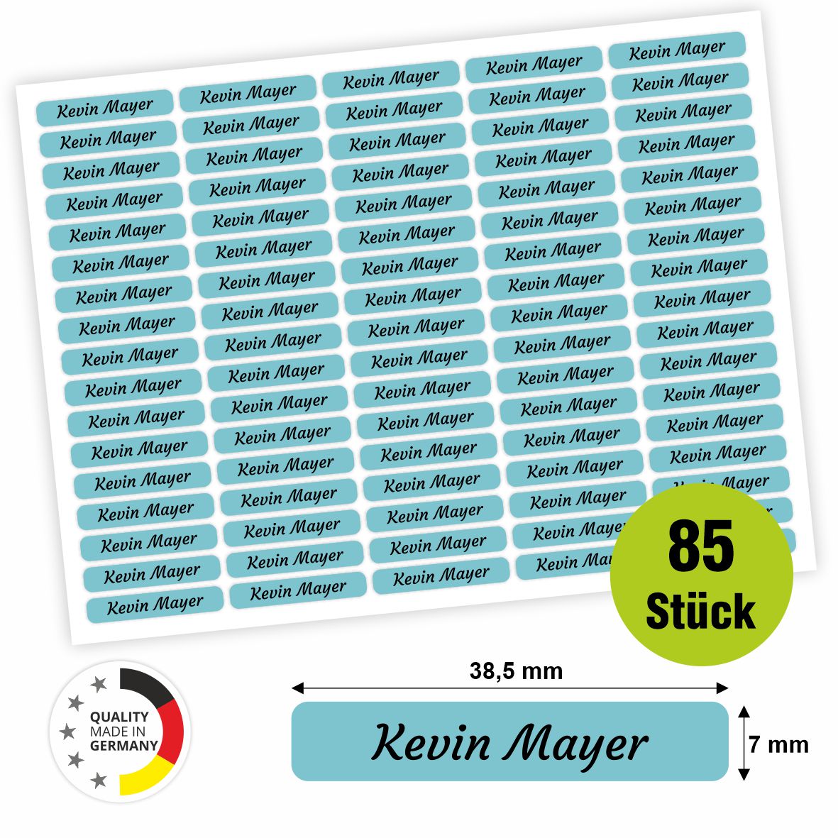 Namensaufkleber - personalisierte Aufkleber mit Wunschname für Stifte und alle Schulsachen - FOTOFOL
