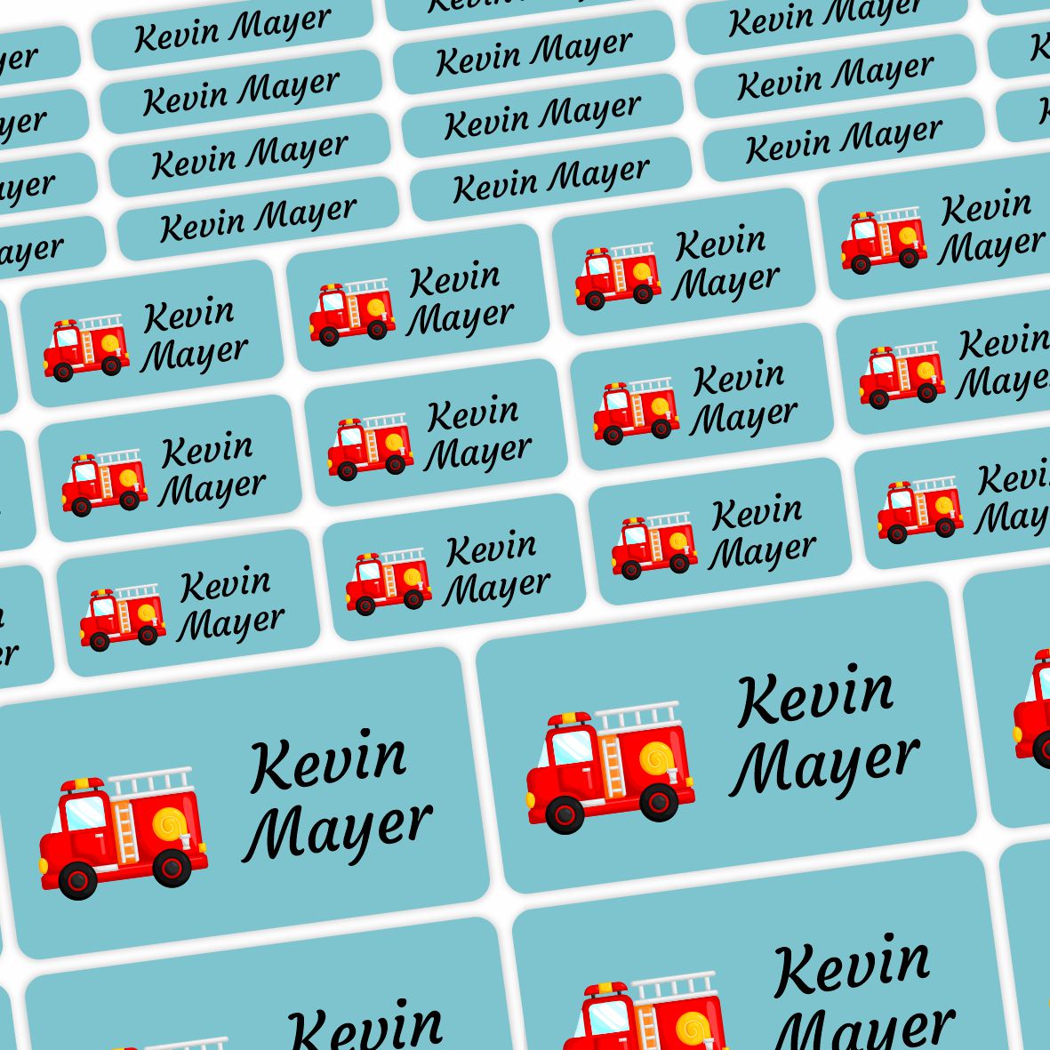 Namensaufkleber - personalisierte Aufkleber mit Wunschname für Stifte und alle Schulsachen - FOTOFOL