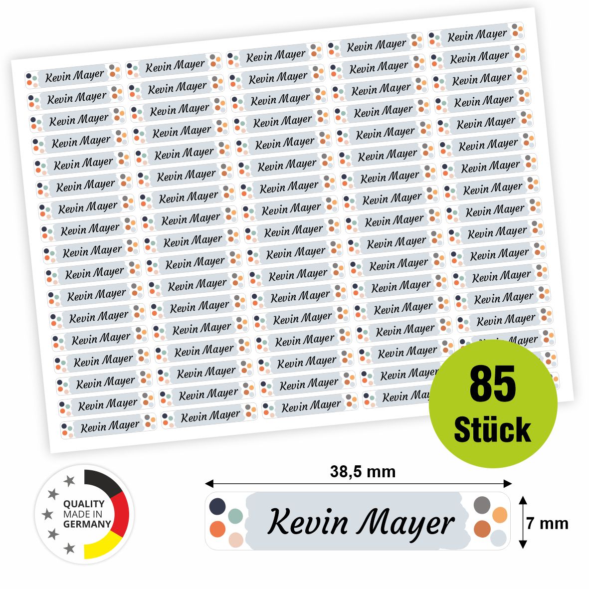 Namensaufkleber - personalisierte Aufkleber mit Wunschname für Stifte und alle Schulsachen - FOTOFOL