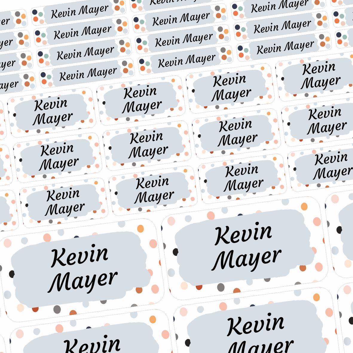 Namensaufkleber - personalisierte Aufkleber mit Wunschname für Stifte und alle Schulsachen - FOTOFOL