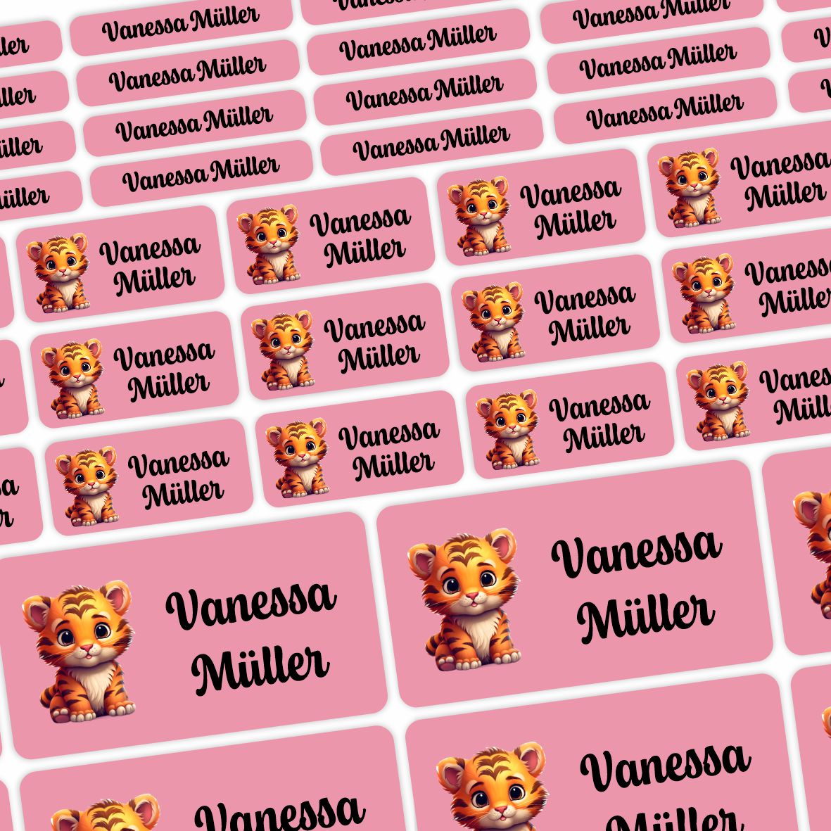 Namensaufkleber - personalisierte Aufkleber mit Wunschname für Stifte und alle Schulsachen - FOTOFOL