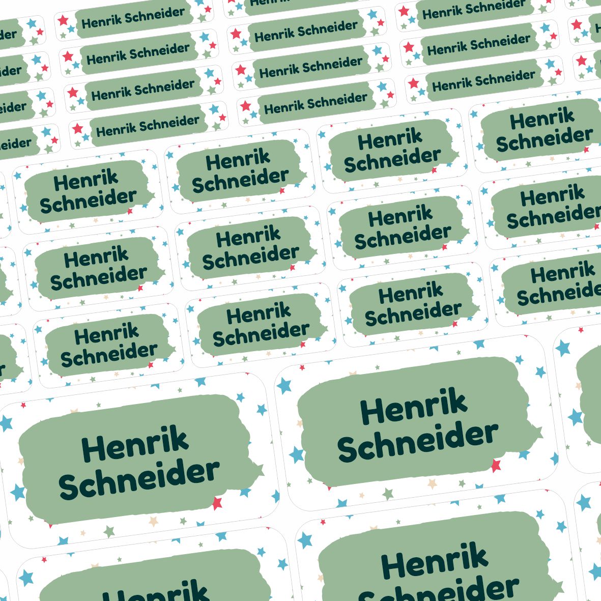 Namensaufkleber - personalisierte Aufkleber mit Wunschname für Stifte und alle Schulsachen - FOTOFOL