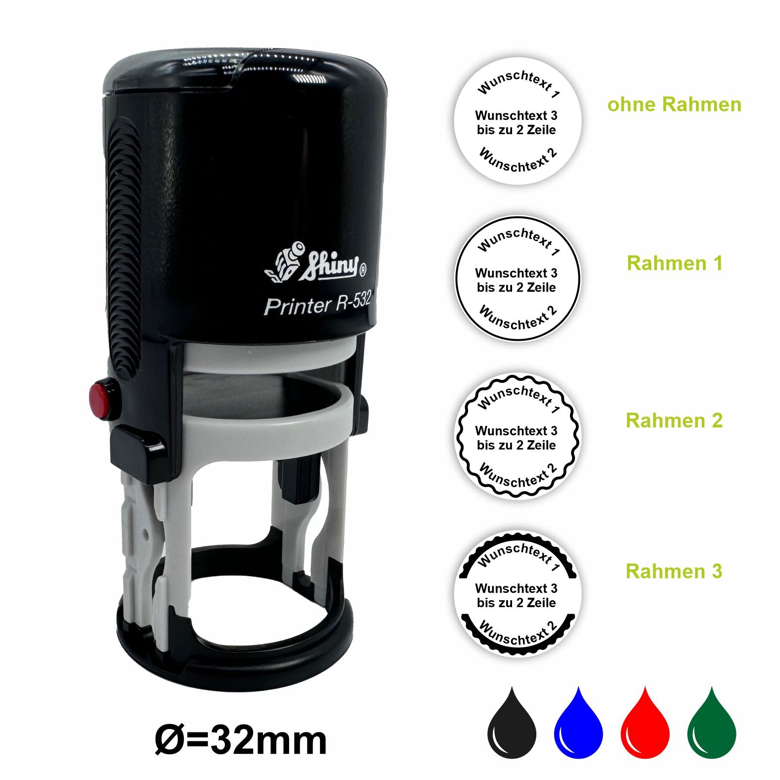 Personalisierter Stempel Ø 32mm - FOTOFOL