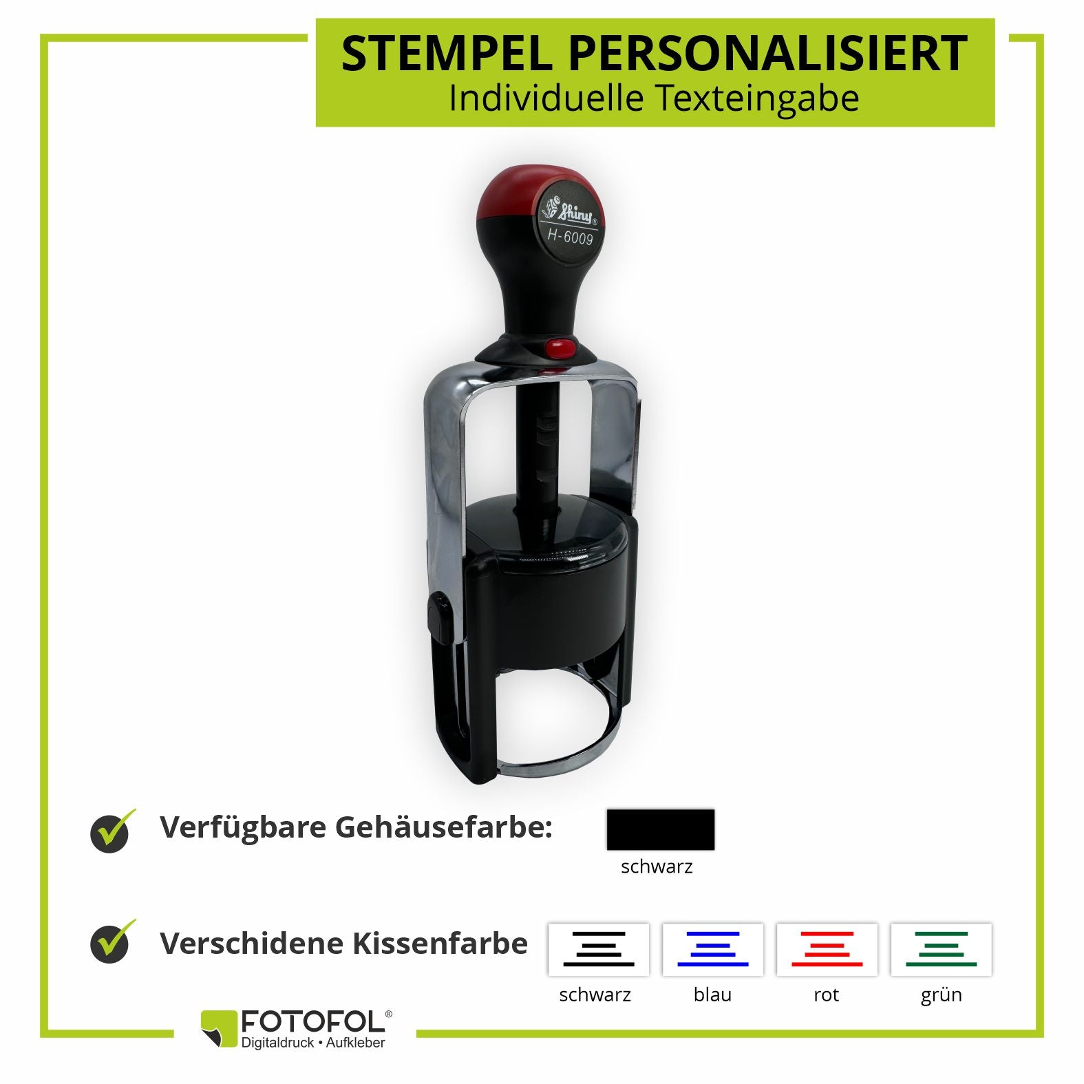Personalisierter Stempel Ø 45mm - FOTOFOL