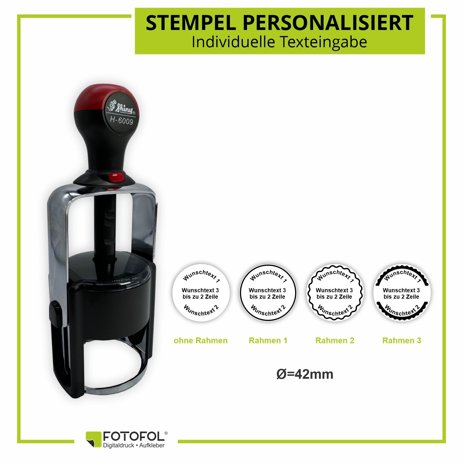 Personalisierter Stempel Ø 45mm - FOTOFOL