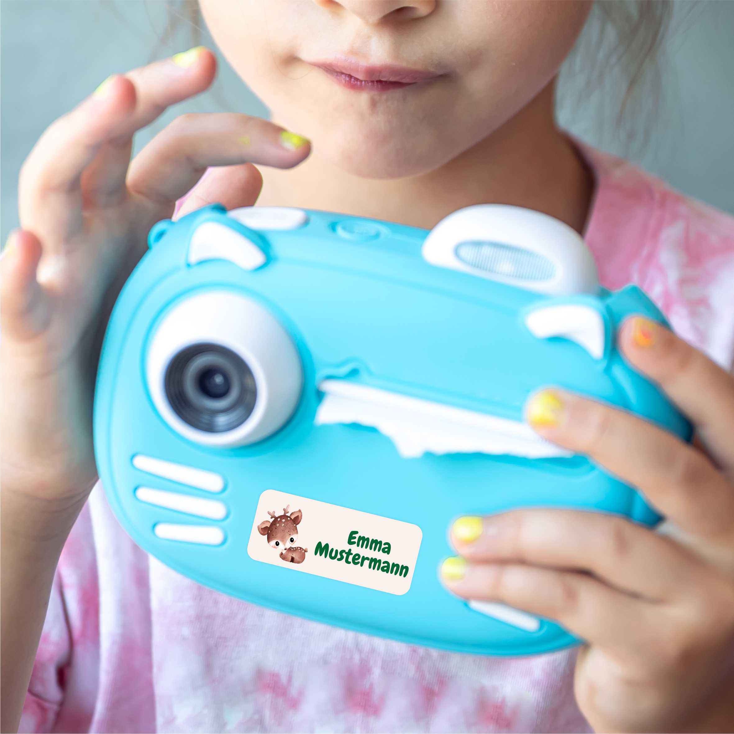 Namensaufkleber Set - personalisiert mit Wunschname für Stifte und alle Schulsachen - Tiere - FOTOFOL