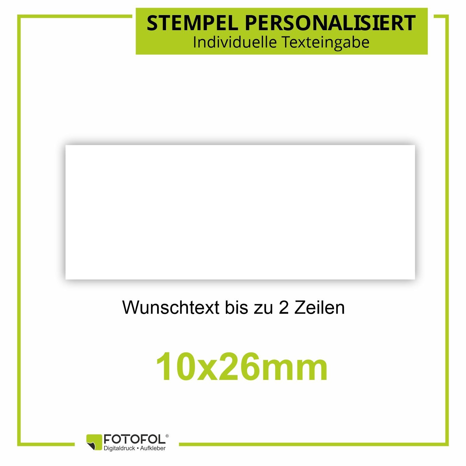 Personalisierter Stempel mit Wunschtext - FOTOFOL