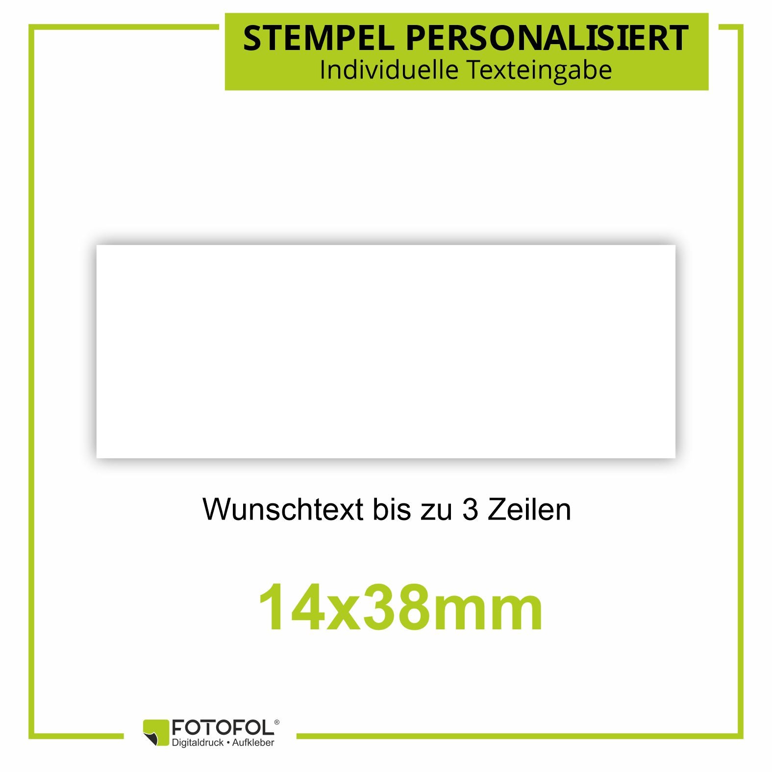 Personalisierter Stempel mit Wunschtext - FOTOFOL