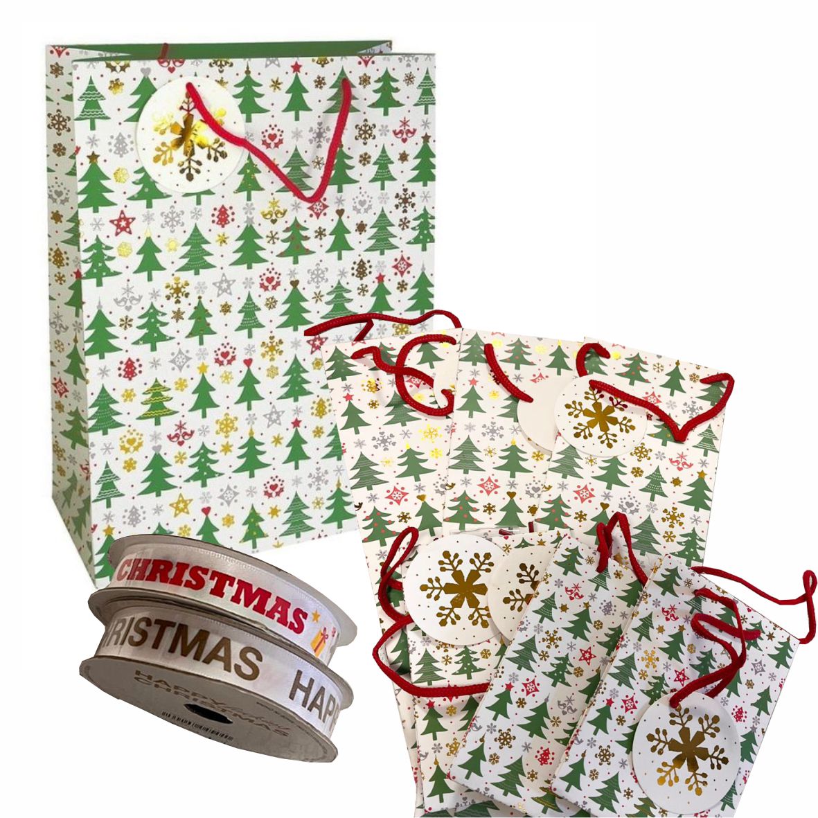 Geschenktüten Weihnachtsbaum Set - FOTOFOL