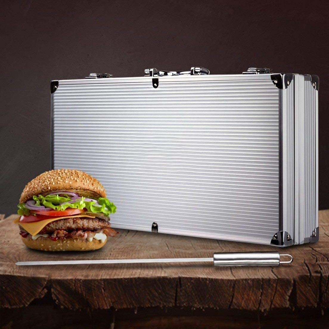 Grillkoffer Personalisiert mit Gravur I Grillzubehör 30-teilig - FOTOFOL