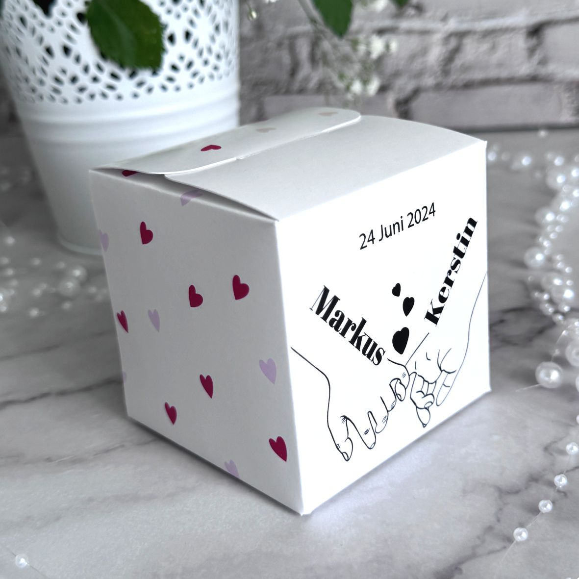 Geschenkbox personalisiert - Herze - FOTOFOL