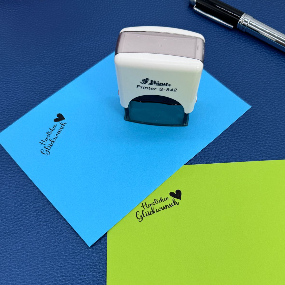 Selbstfärbender Stempel -Herzlichen Glückwunsch - FOTOFOL