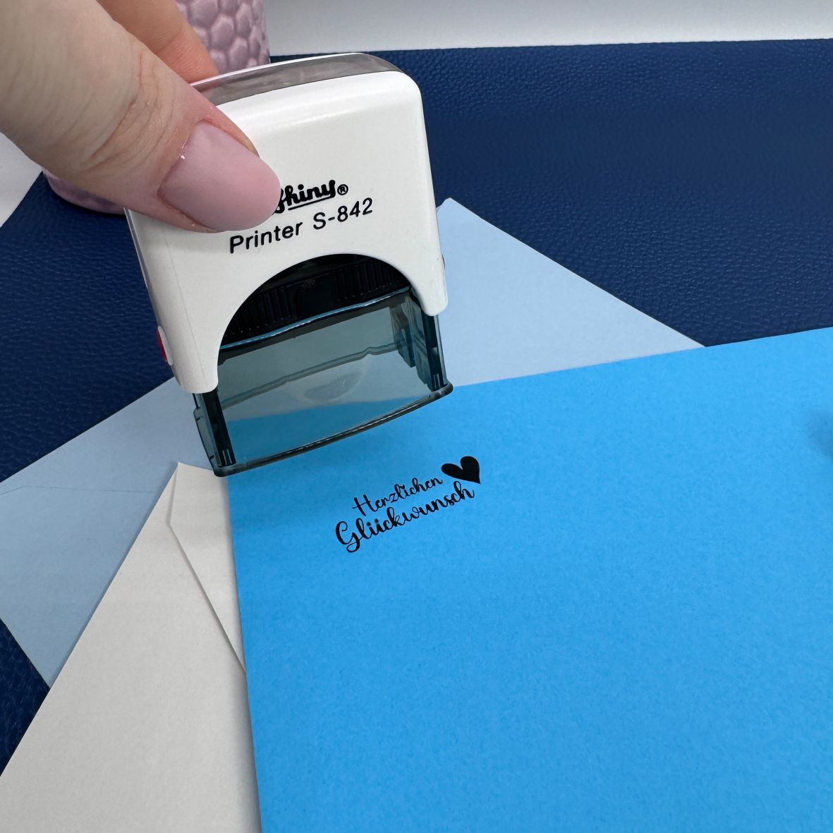 Selbstfärbender Stempel -Herzlichen Glückwunsch - FOTOFOL