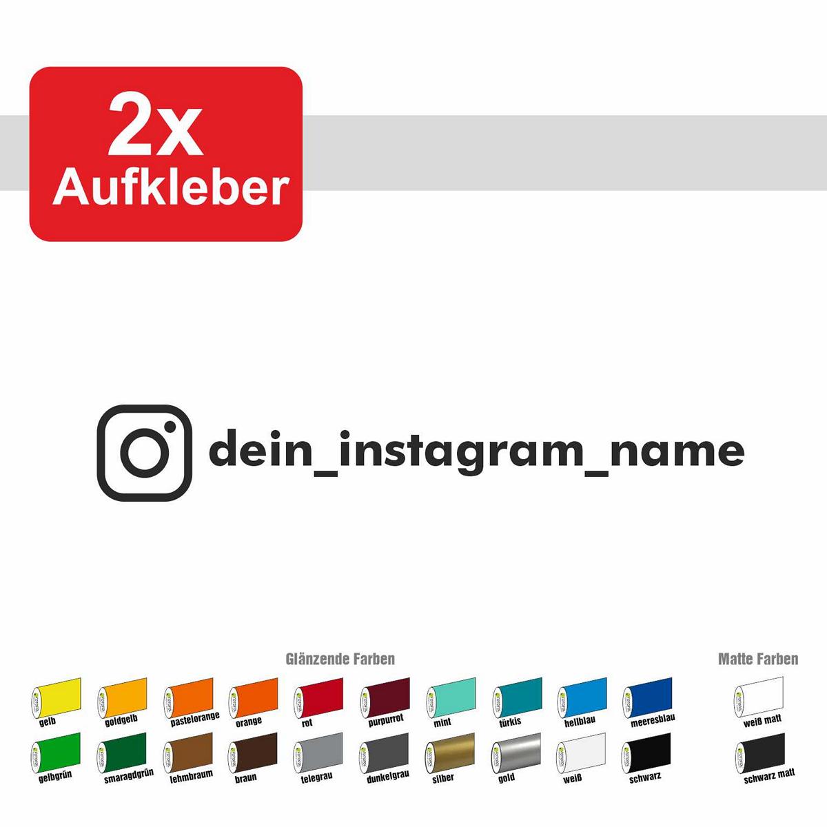 Aufkleber Instagram WUNSCHTEXT