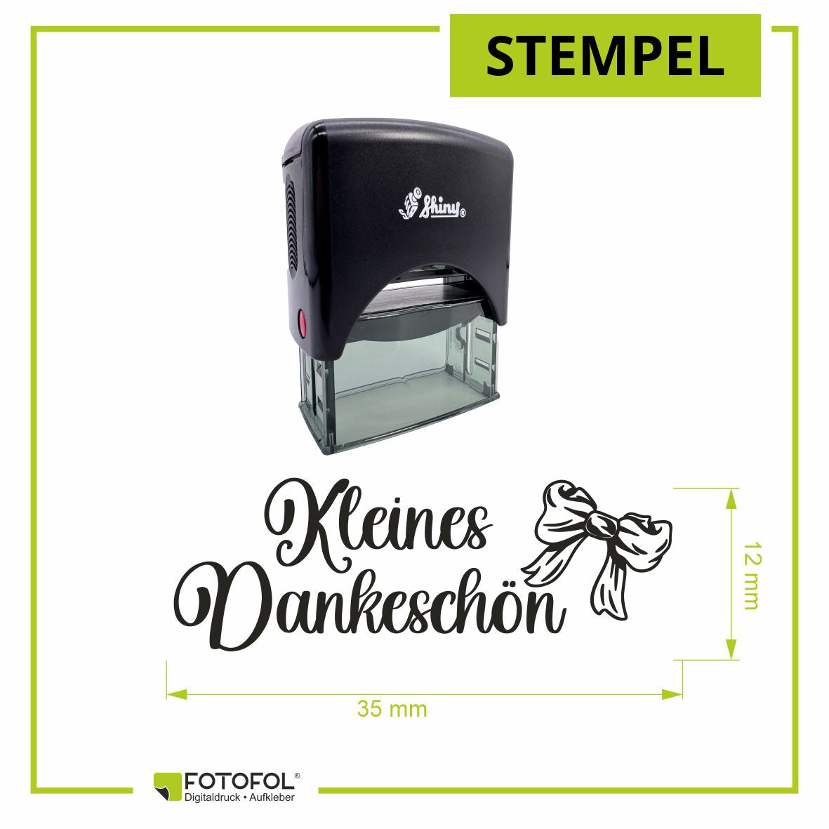 Selbstfärbender Stempel -Kleines Dankeschön - FOTOFOL