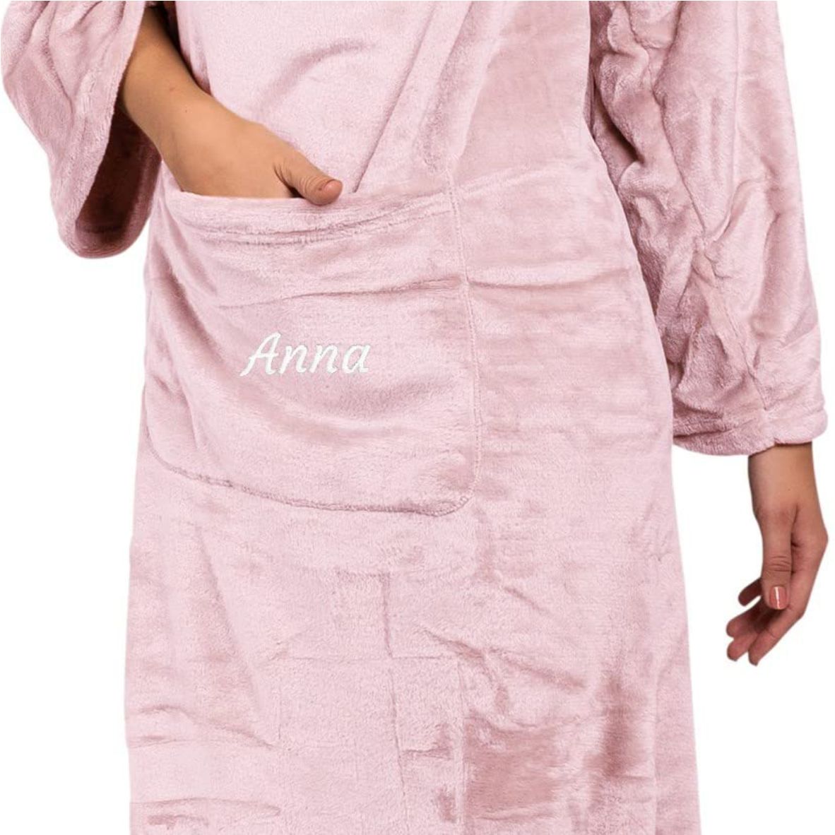 FOTOFOL-Kuscheldecke Personalisiert mit Namen -Flauschige Decke mit Ärmeln