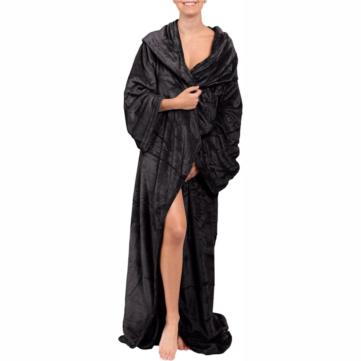 FOTOFOL-Das perfekte Weihnachtsgeschenk für Frauen - Kuscheldecke mit Ärmeln personalisieren. Mit Namen bestickt