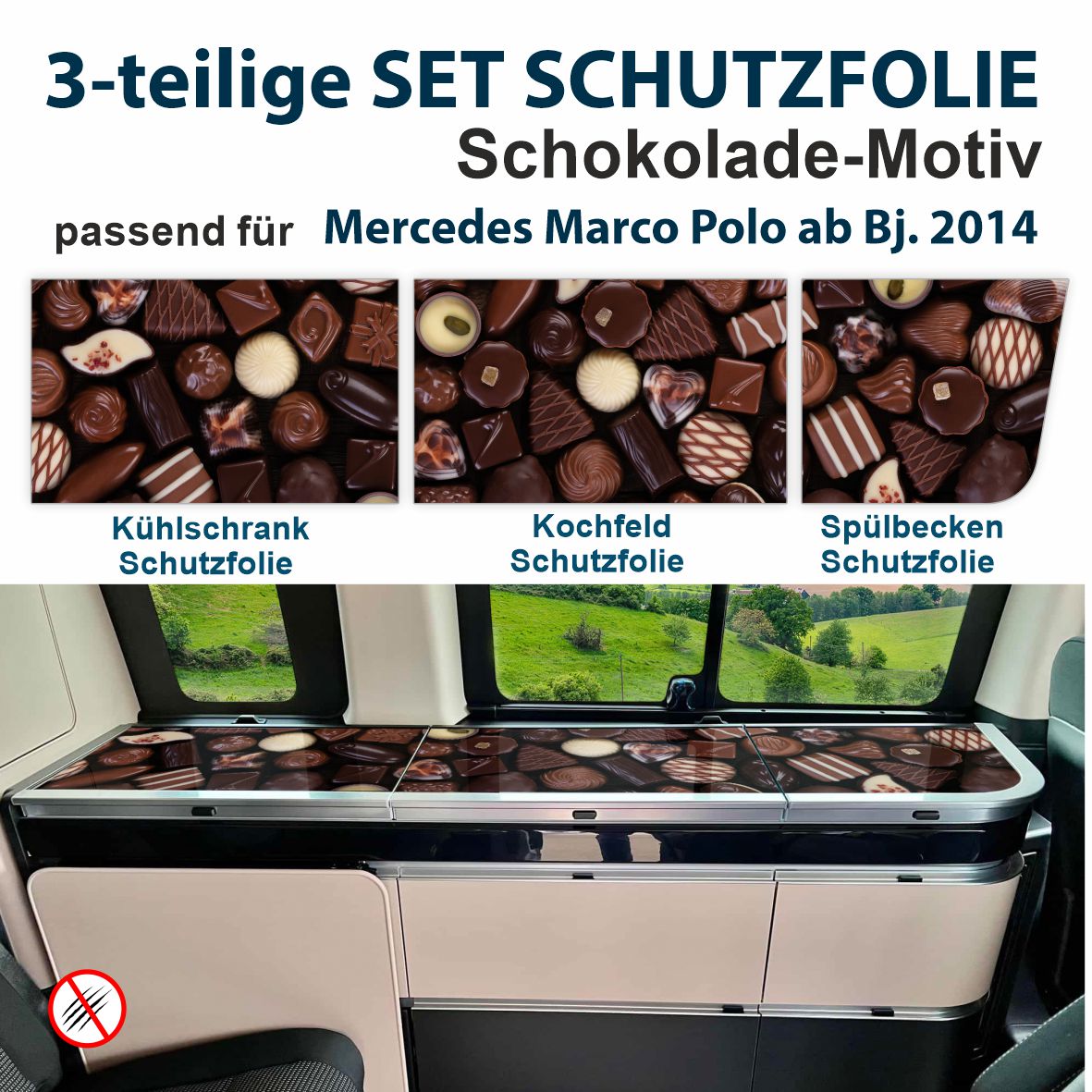 Schutzfolien-Set passend für Mercedes Marco Polo ab Bj. 2014 - FOTOFOL