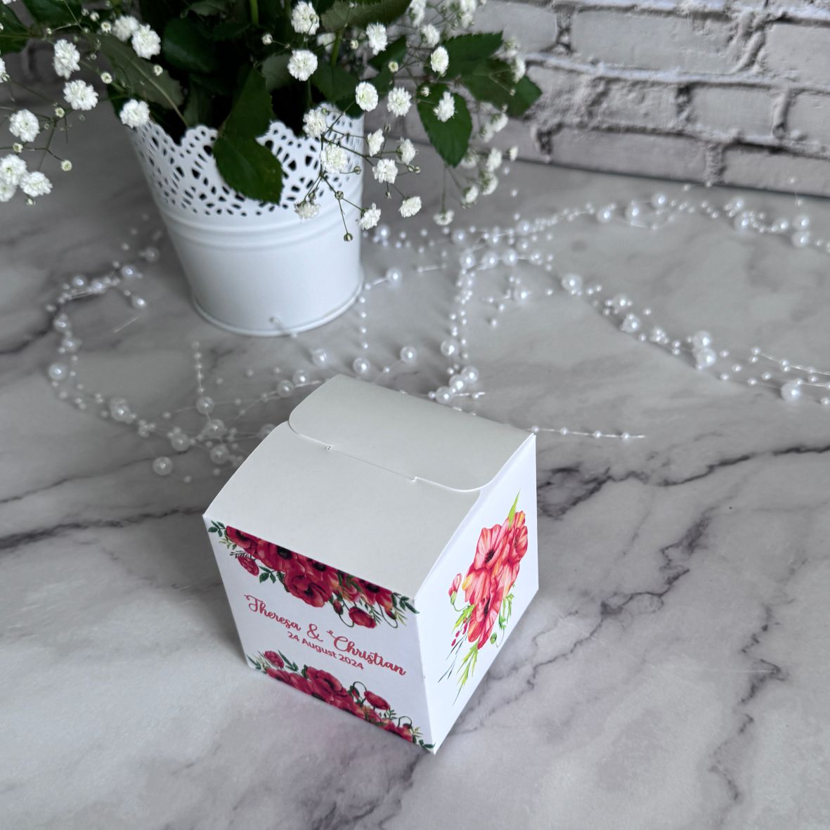 Geschenkbox personalisiert - Mohnblumen - FOTOFOL