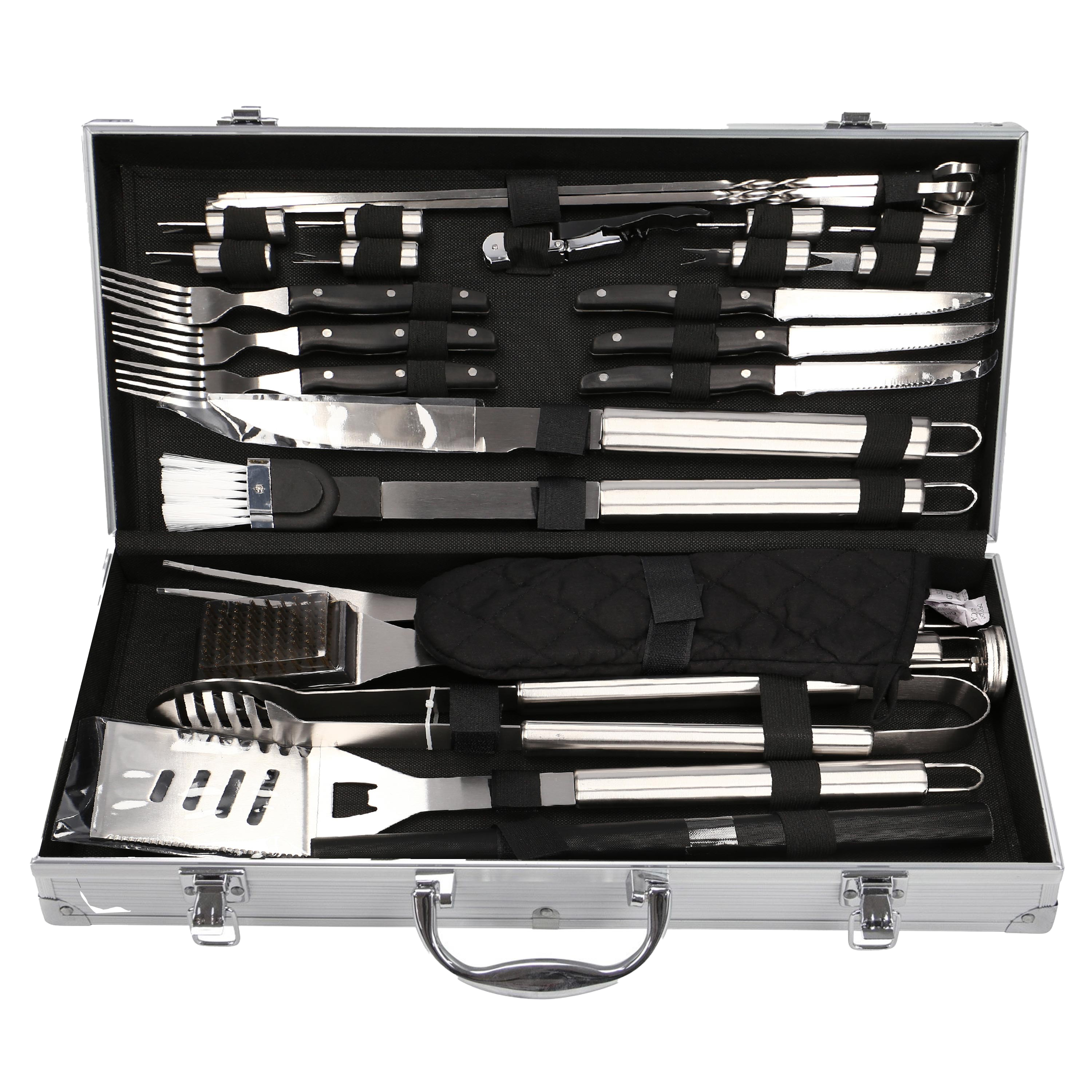 Grillkoffer Personalisiert mit Gravur I Grillzubehör 30-teilig - FOTOFOL