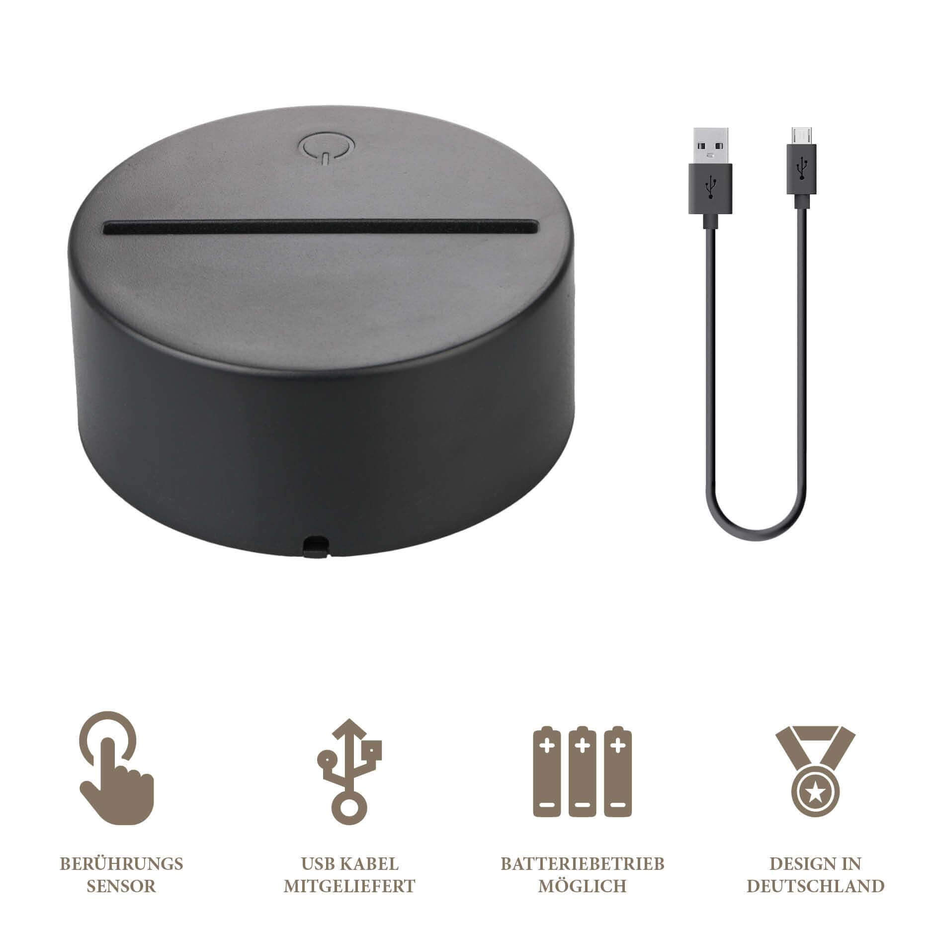 LED Herz-Leuchte mit Gravur Personalisiert - FOTOFOL