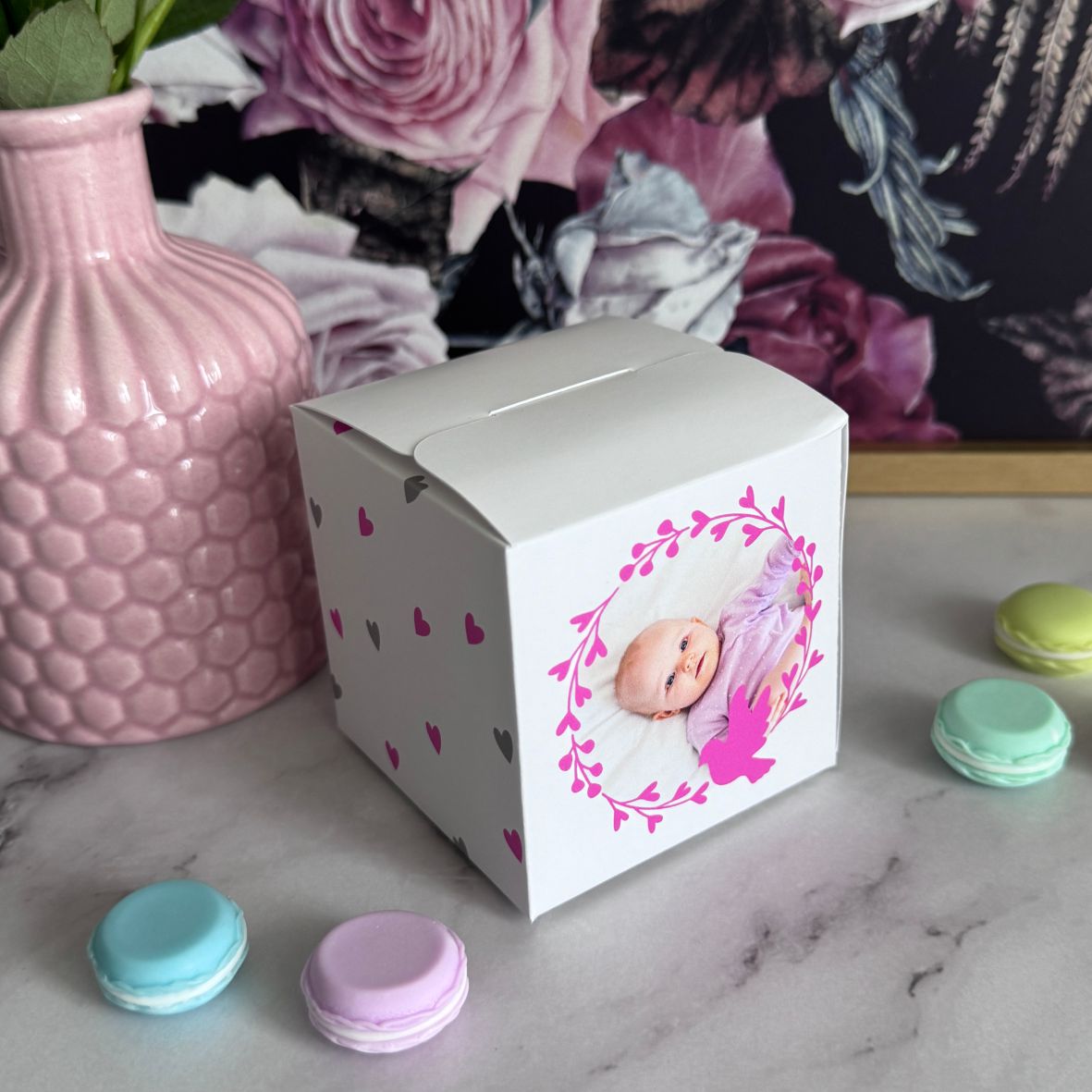 Geschenkbox personalisiert - Rosa Herz - FOTOFOL