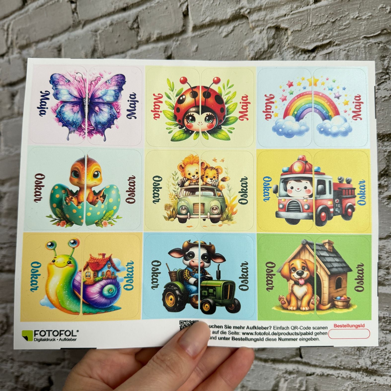 Namensaufkleber Set für Schuhe - individuell personalisierte Etiketten mit Wunschname - FOTOFOL