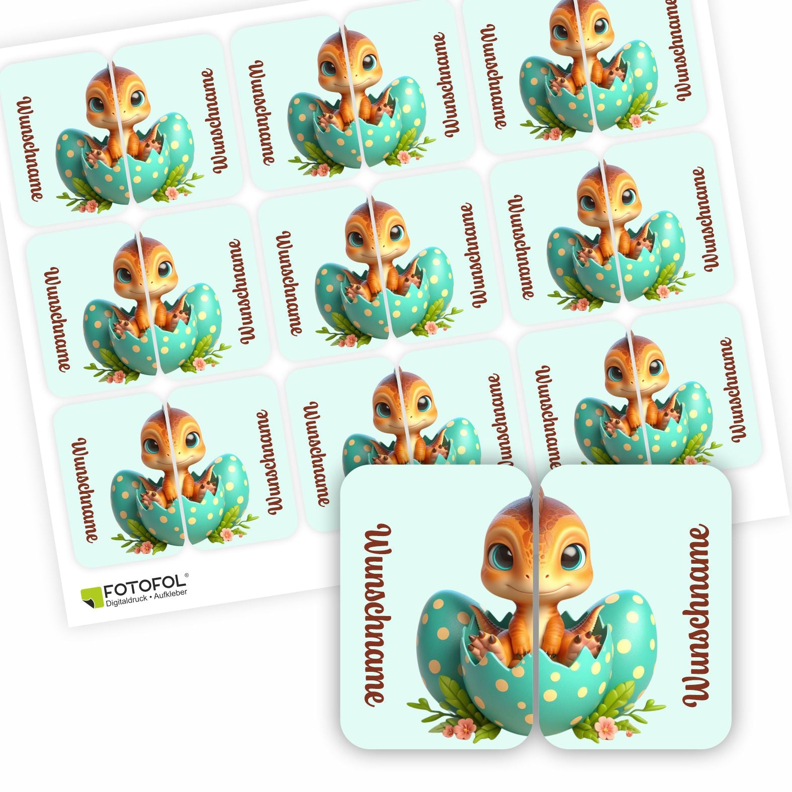 Namensaufkleber Set für Schuhe - individuell personalisierte Etiketten mit Wunschname - FOTOFOL