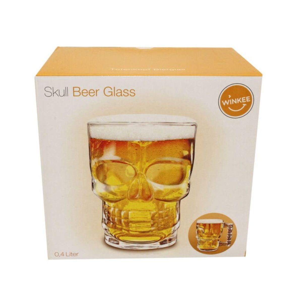 Winkee - Totenkopf Bierglas I 0,4 L Bier-Krug