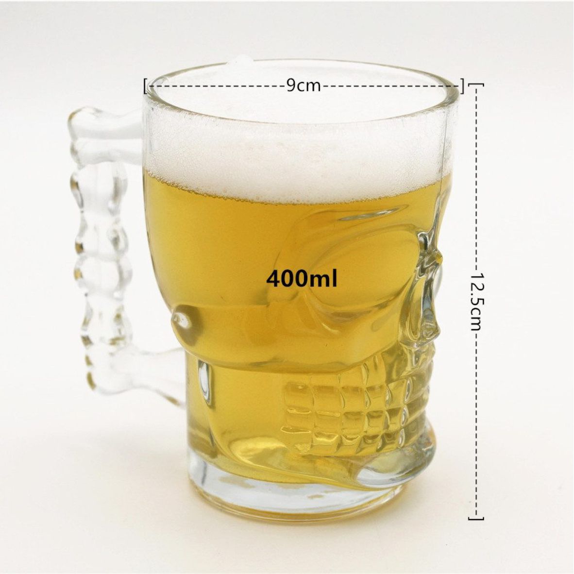 Winkee - Totenkopf Bierglas I 0,4 L Bier-Krug