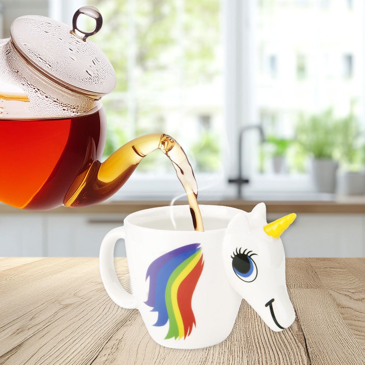 Einhorn-Zaubertasse mit Farbwechsel - FOTOFOL