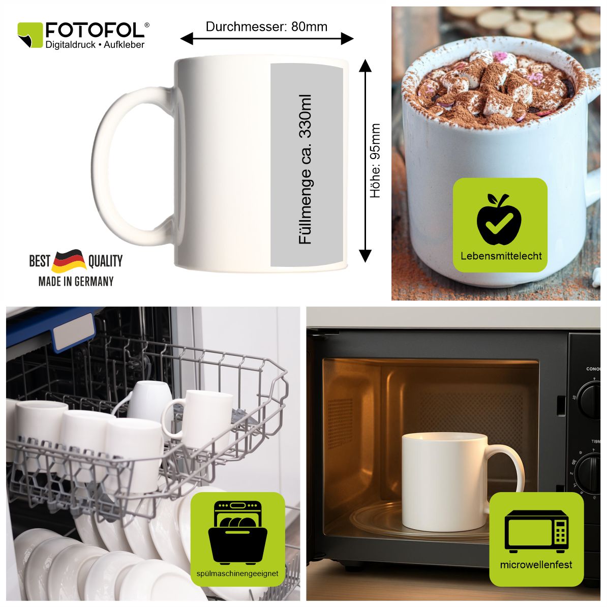 FOTOFOL - Personalisierte Tasse - personalisiert mit Wunschtext