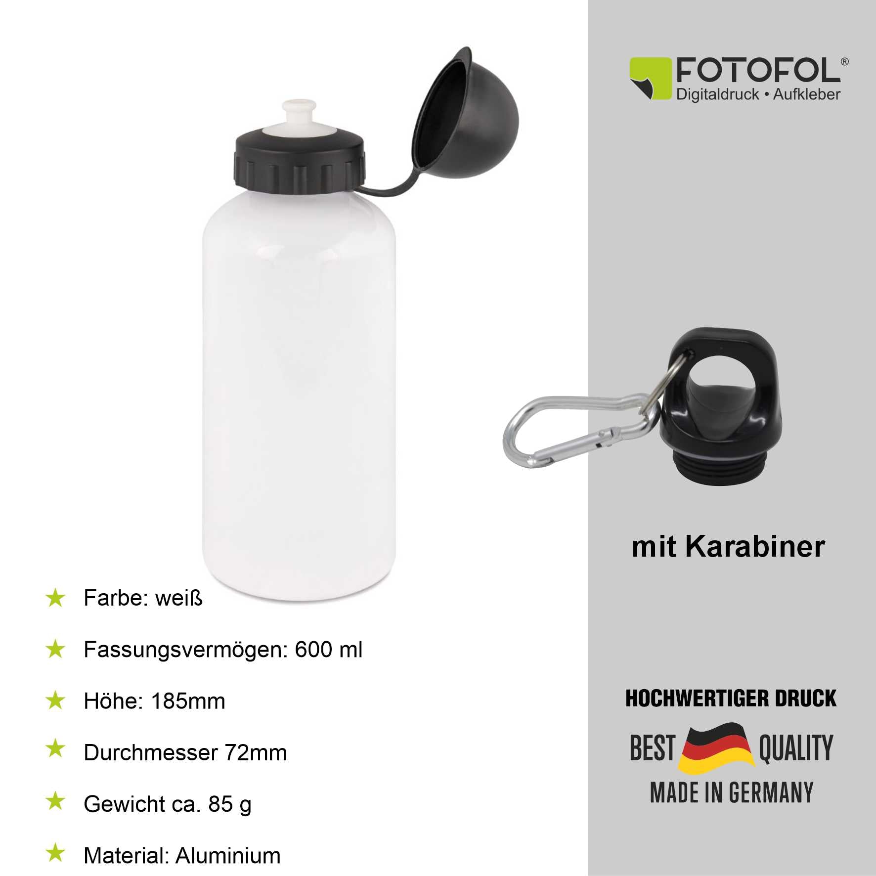 Trinkflasche für Kinder personalisiert mit Namen - Safari - FOTOFOL