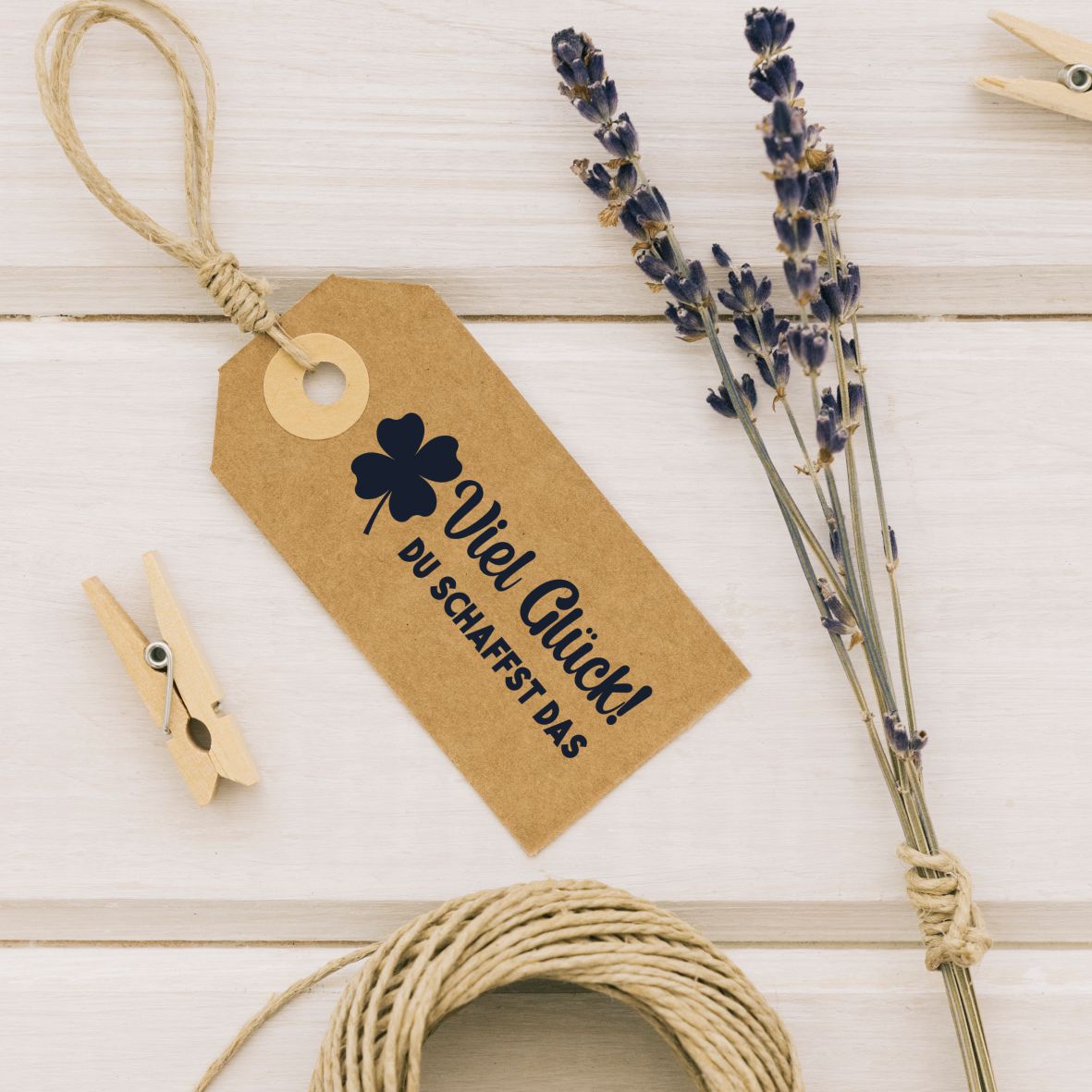 Selbstfärbender Stempel - Viel Glück du schaffst das - FOTOFOL